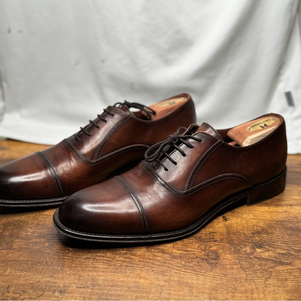 Antonio Maurizi Dark Brown Leather Oxfords